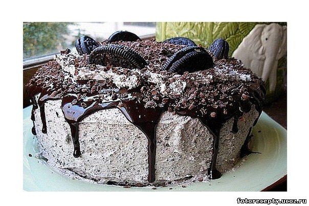 Шоколадный торт безе с мороженным