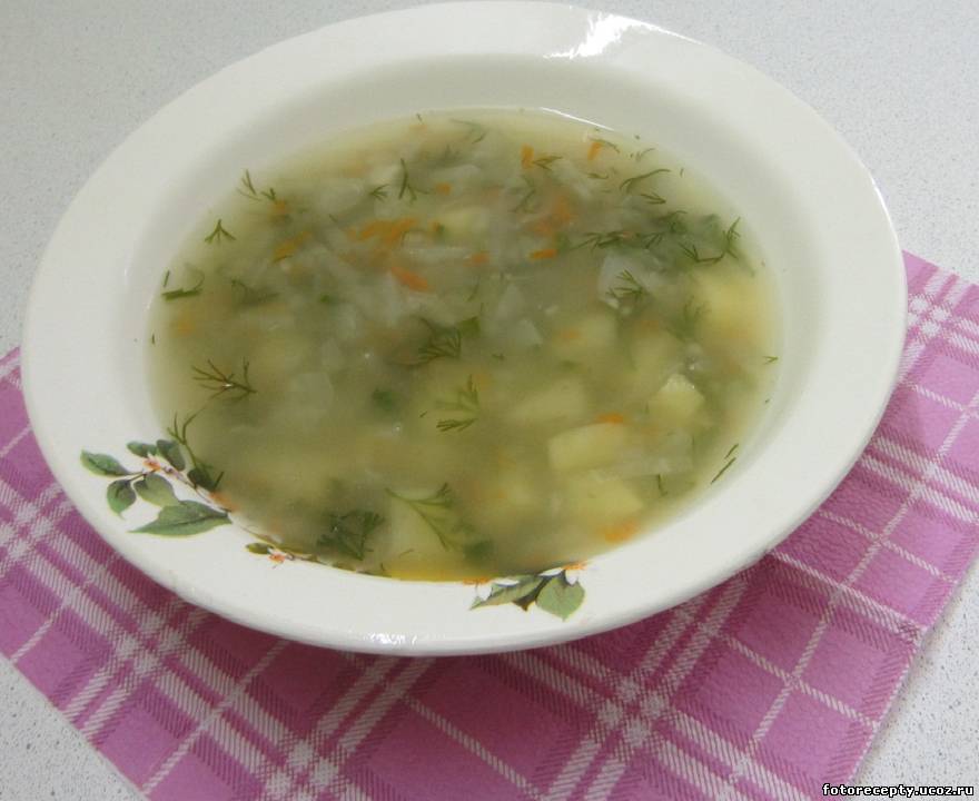 Суп овощной с крупой